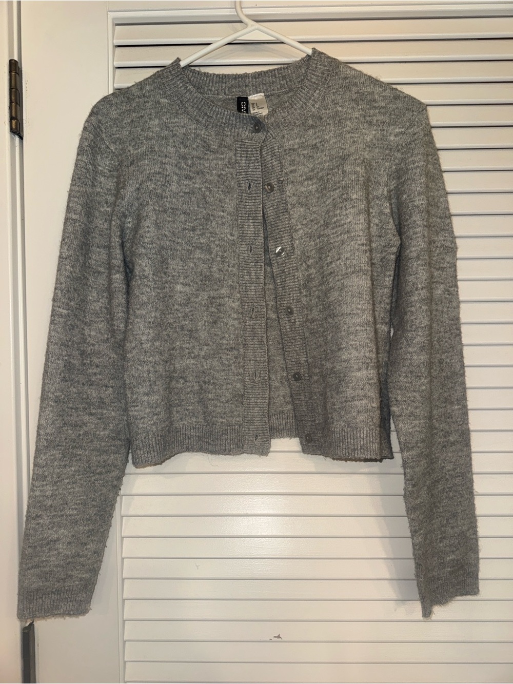 Divided Heather Gray Button-Up Knit Cardigan